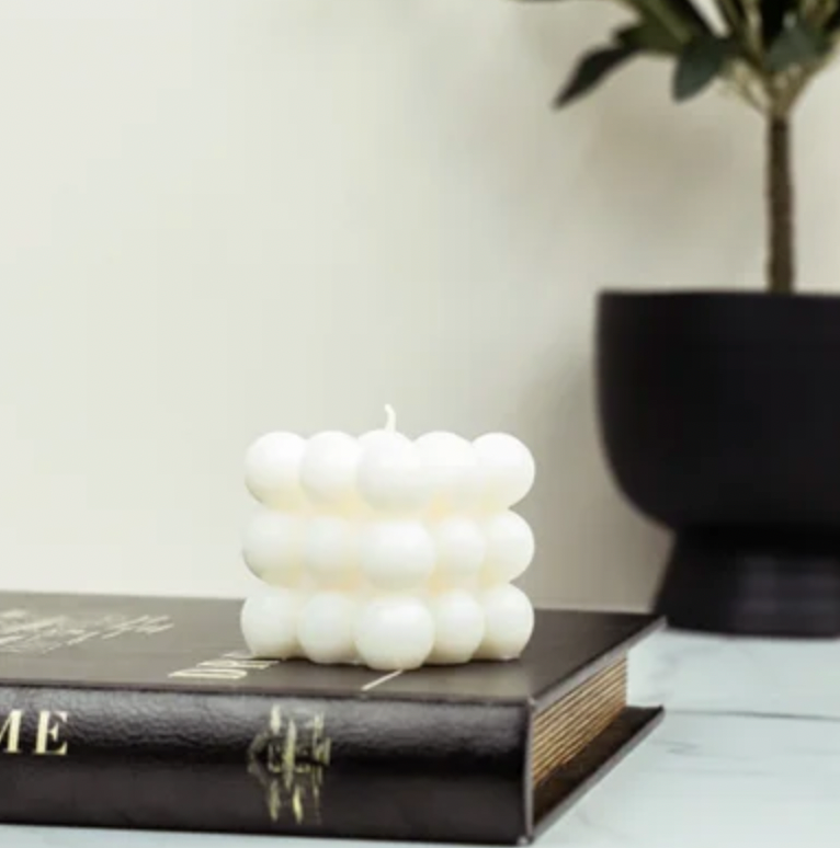 2" SQUARE BUBBLE CANDLE