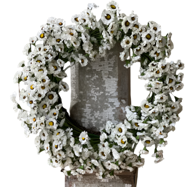 FAIRCHILD DAISY WREATH- 22"