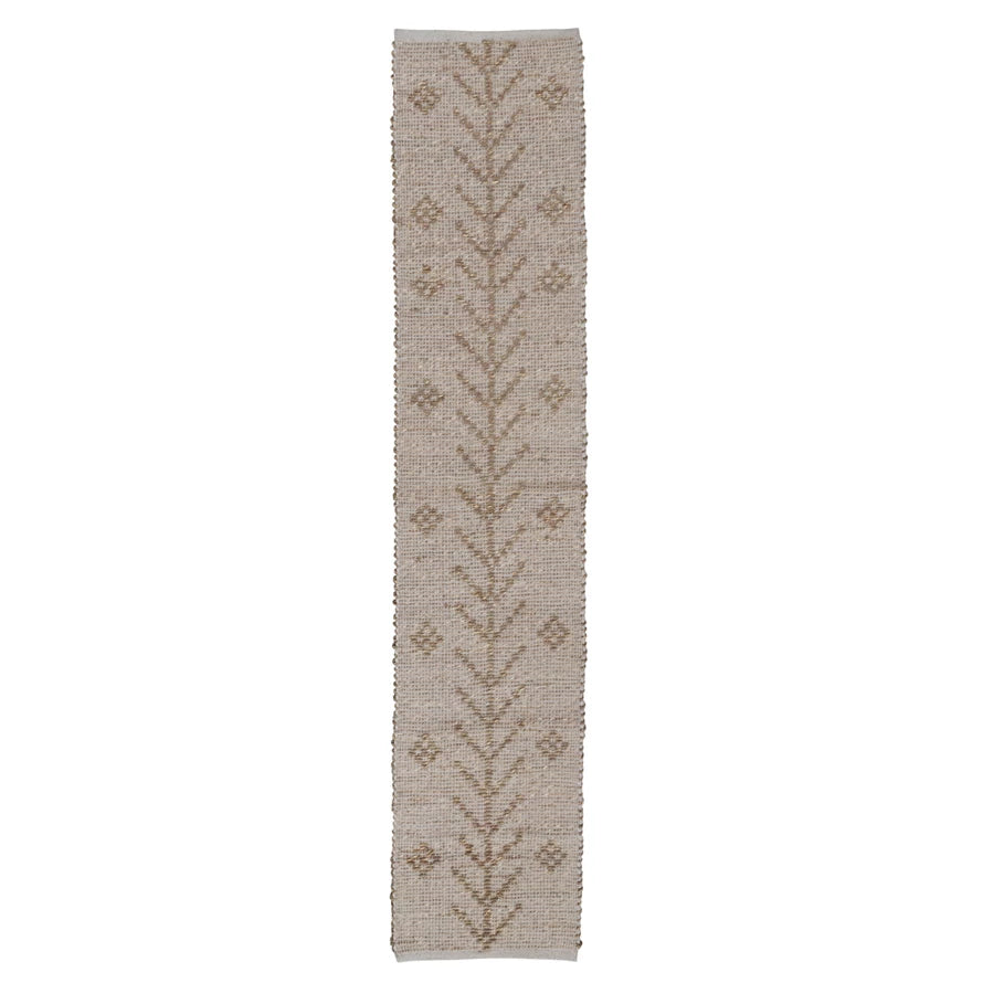 TWO- SIDED HAND-WOVEN SEAGRASS & COTTON TABLE RUNNER