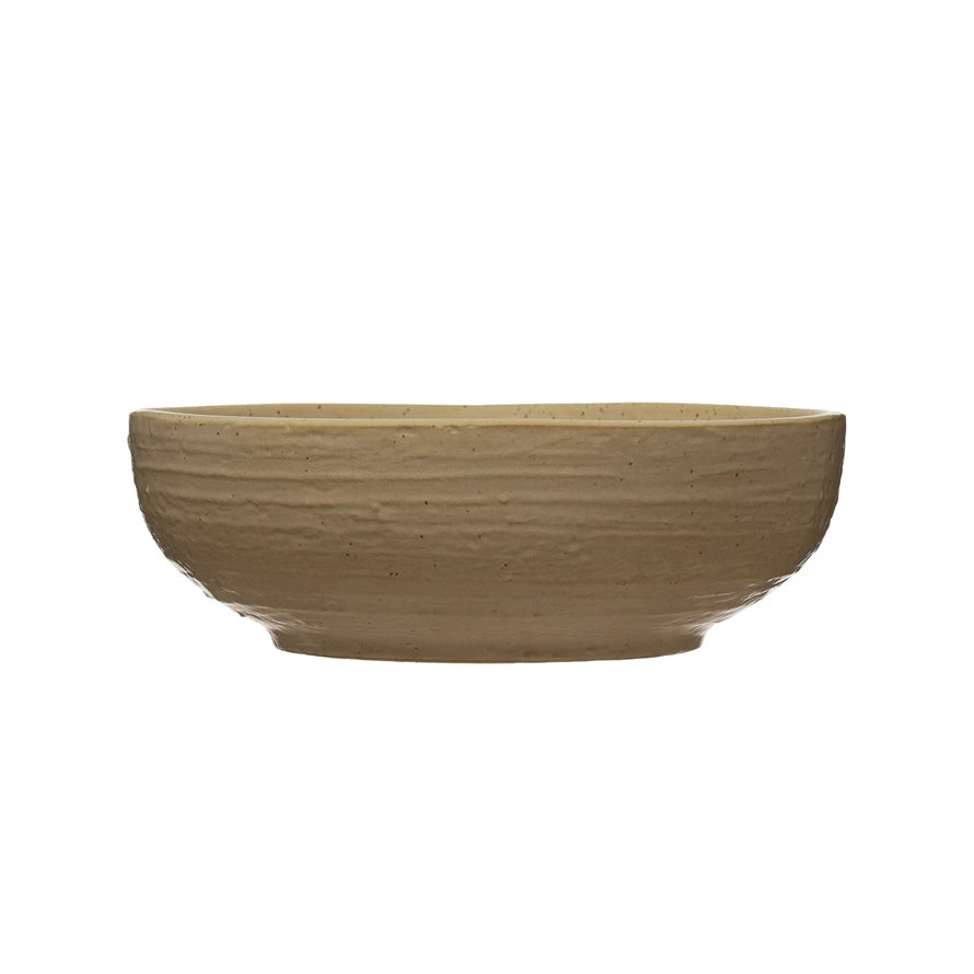 STONEWARE BOWL, REACTIVE GLAZE