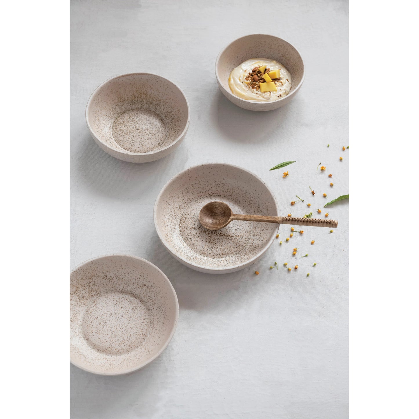 STONEWARE BOWL, REACTIVE GLAZE