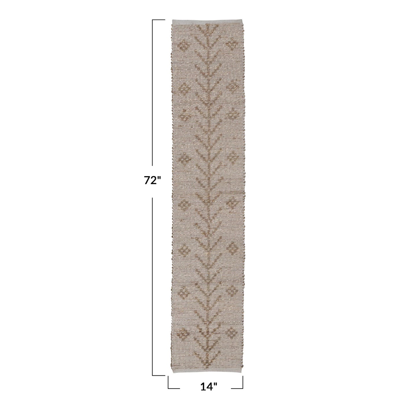 TWO- SIDED HAND-WOVEN SEAGRASS & COTTON TABLE RUNNER
