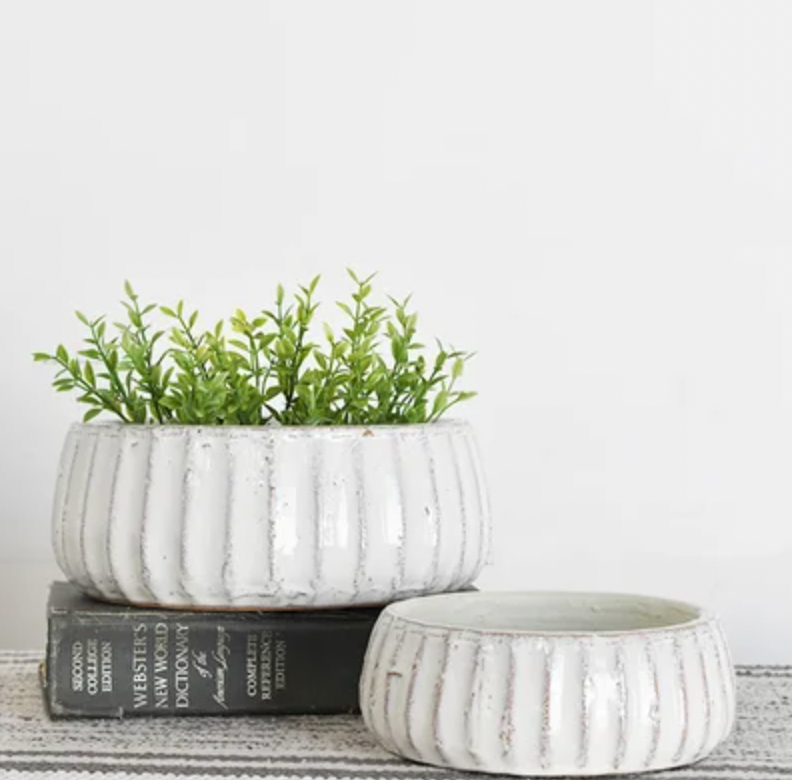 WHITE STRIPE BOWL