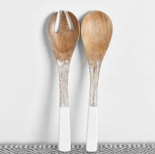 WOODEN SALAD SERVER SET