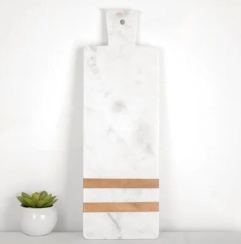 MARBLE & WOOD CUTTING BOARD