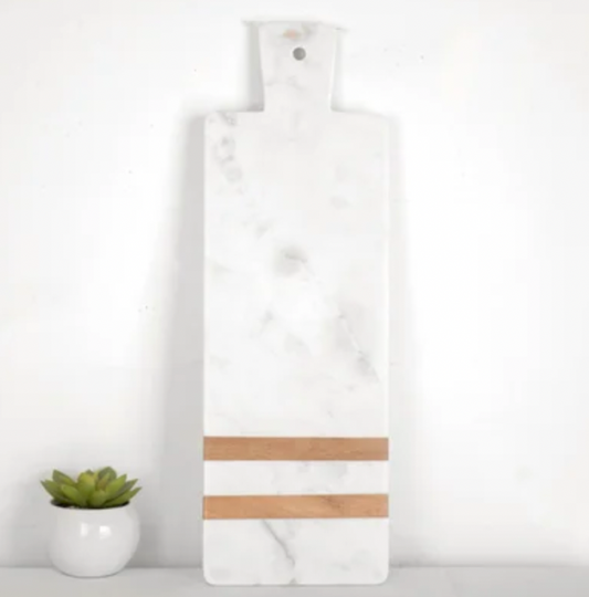 MARBLE & WOOD CUTTING BOARD