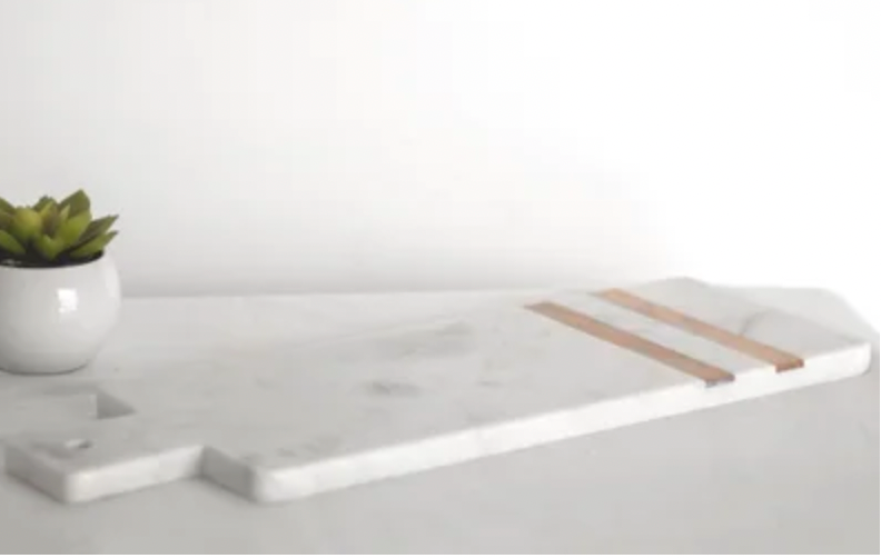 MARBLE & WOOD CUTTING BOARD