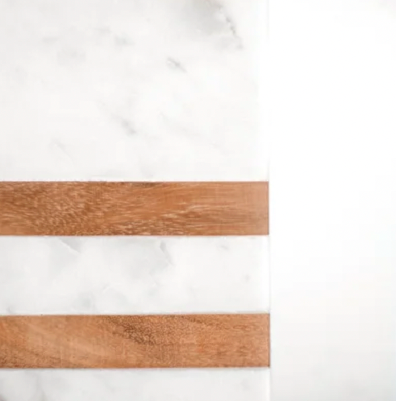 MARBLE & WOOD CUTTING BOARD
