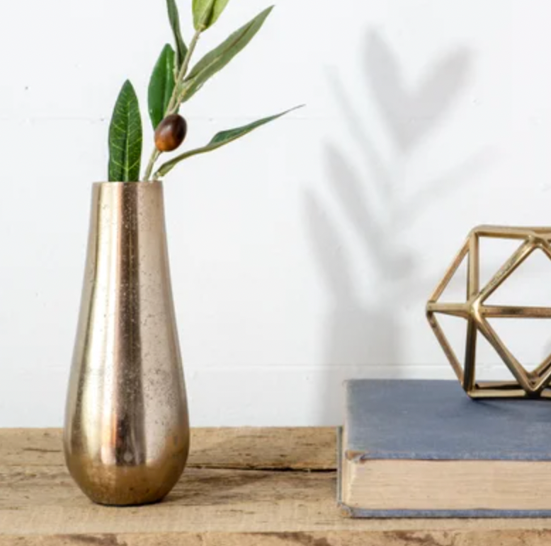 ANTIQUE BRASS MINI VASE