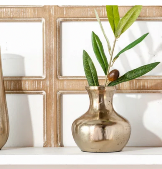 ANTIQUE BRASS MINI VASE