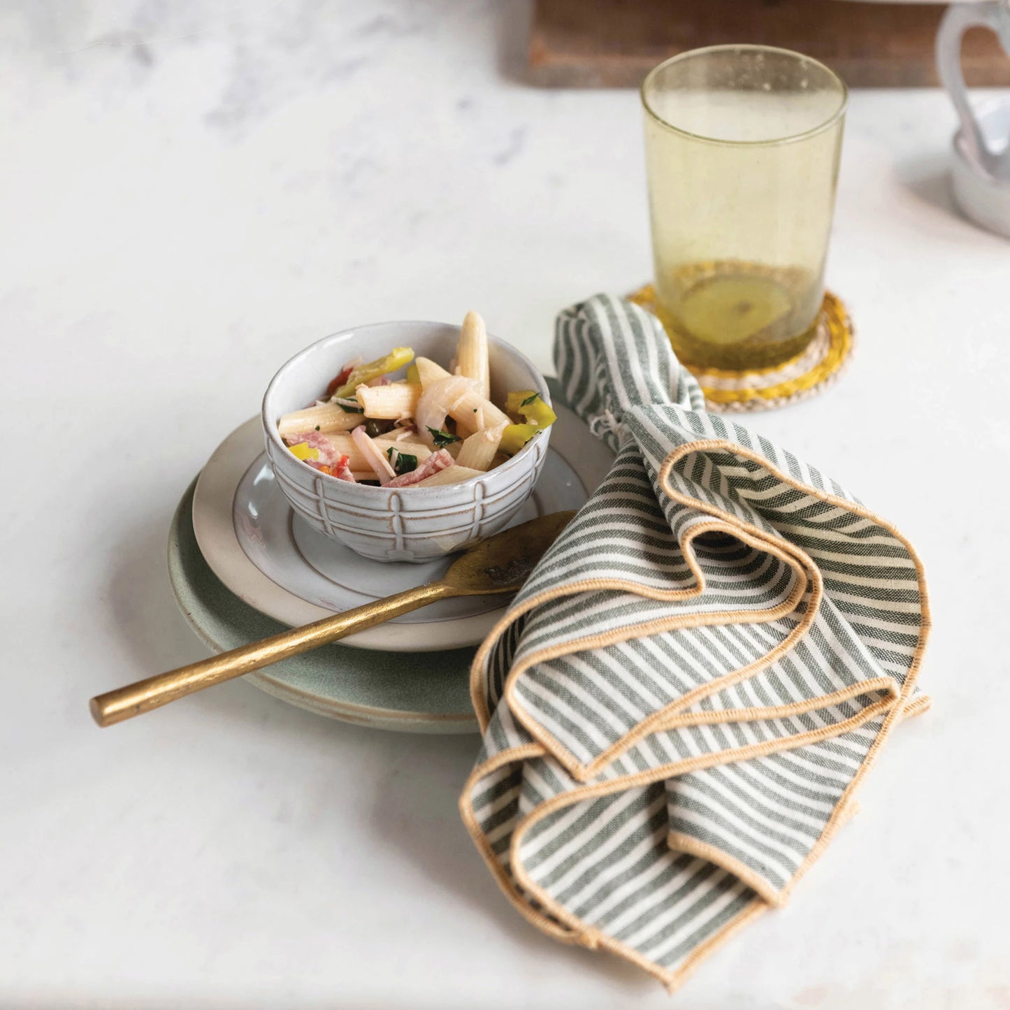 DEBOSSED STONEWARE BOWL, 4 STYLES