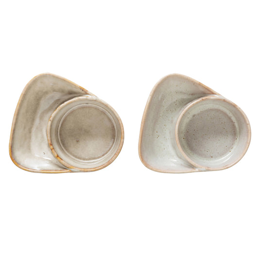 STONEWARE CRACKER AND SOUP BOWL, 2 COLORS