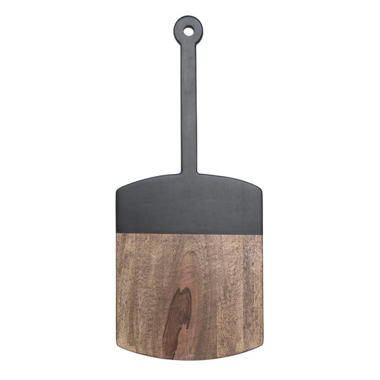TWO- TONE MANGO WOOD CHEESE/CUTTING BOARD WITH HANDLE