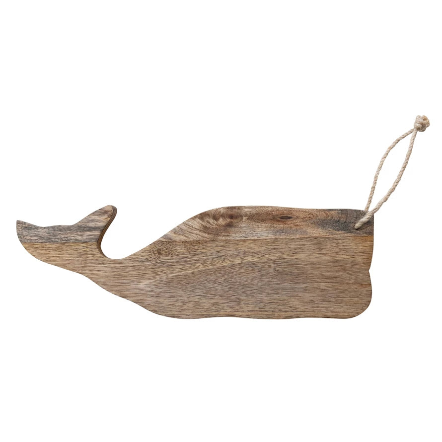 MANGO WOOD WHALE SHAPED CHEESE/CUTTING BOARD